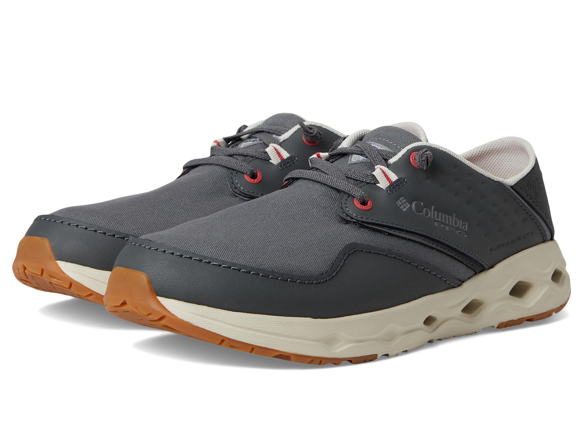 Columbia Mens Bahama X Relaxed, Grill/Sunset Red, 11.5 Wide
