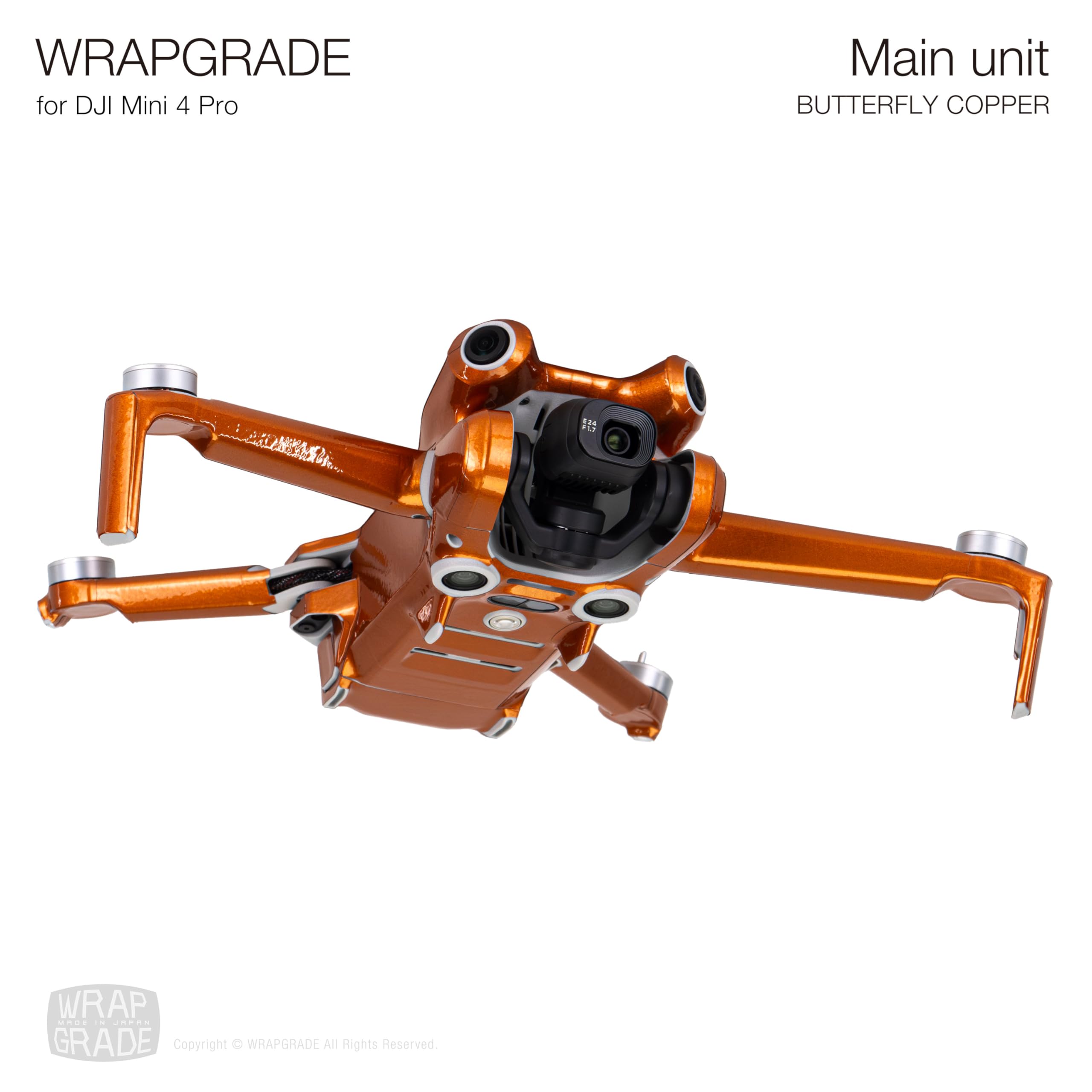 WRAPGRADE Skin Stickers Compatible with DJI Mini 4 Pro, Butterfly Copper, DJI Mini 4 Pro, 5.59 x 2.76 x 2.13 inches - Image 4