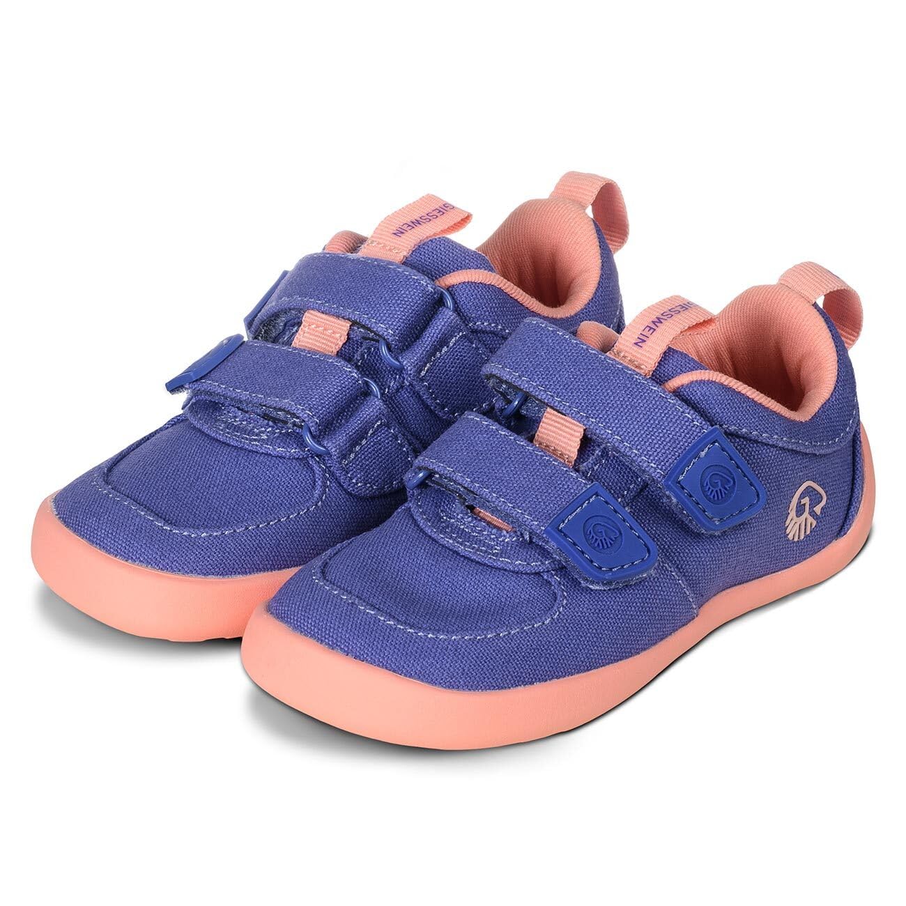 Giesswein Kids Barefoot - Atmungsaktive Barfußschuhe für Kinder | Breite Zehenbox & praktischer Klettverschluss – flexible Schuhe aus Baumwoll-Canvas mit natürlichem Laufgefühl