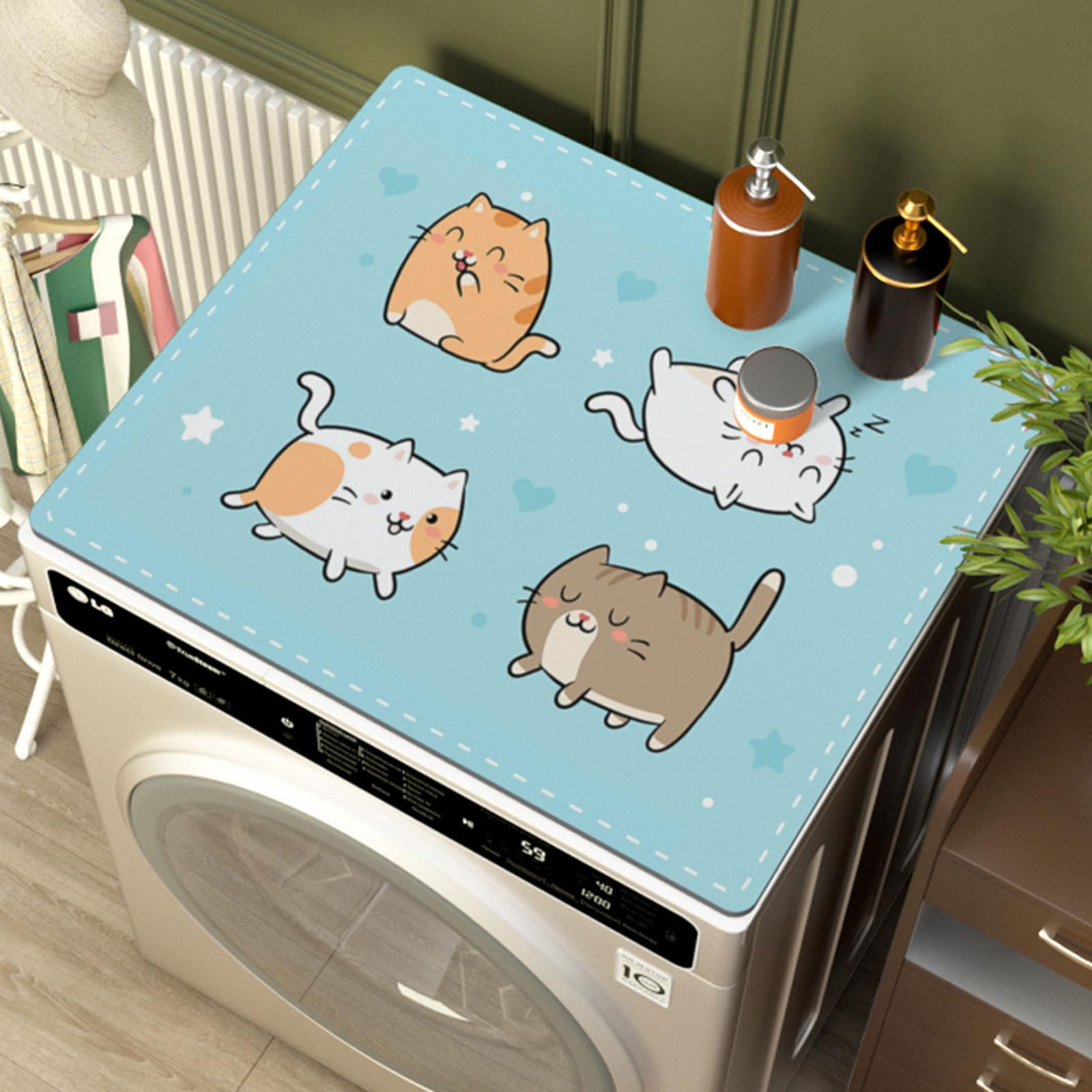 Amazon.co.jp: 防水洗濯機トップカバー、冷蔵庫防塵カバー - 防水洗濯  