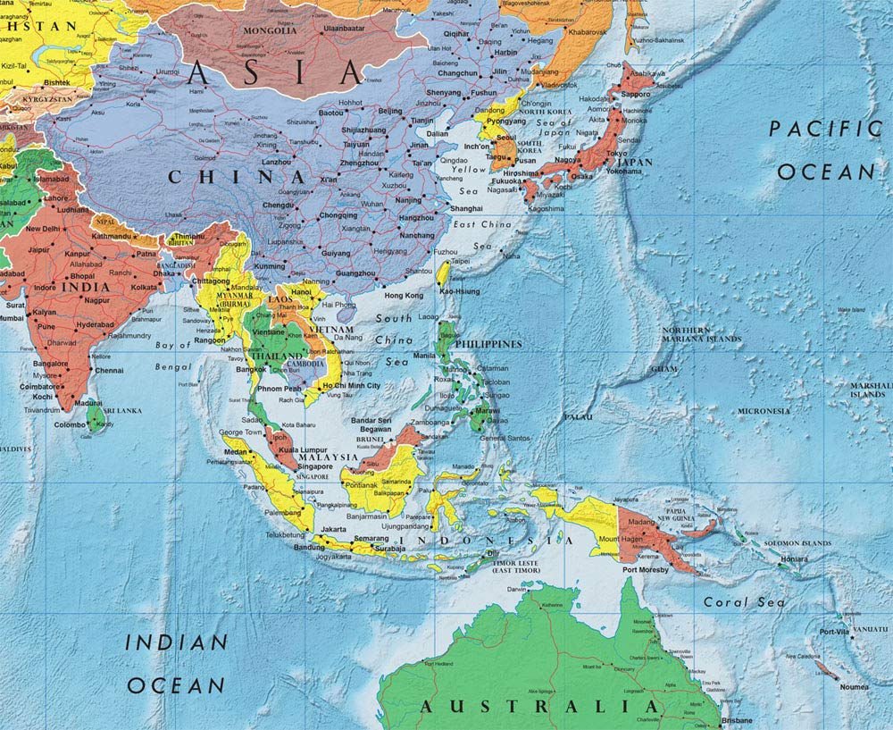 36x48 World Classic Elite Wall Map Laminated Flags of the World - Image 4