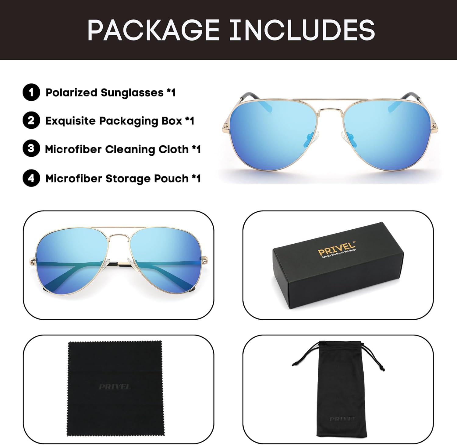 XXL Size Extra Large Classic Polarized Aviator Sunglasses 150MM for Big Wide Head Men Ultralight UV400 Glasses - Image 7