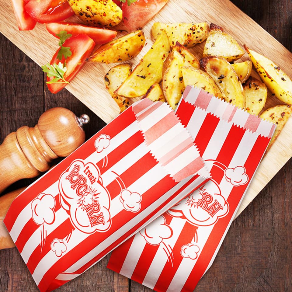 Pop corn papier pour cinéma à la maison, sachet portable UKCOCO étanche à l'huile - 6