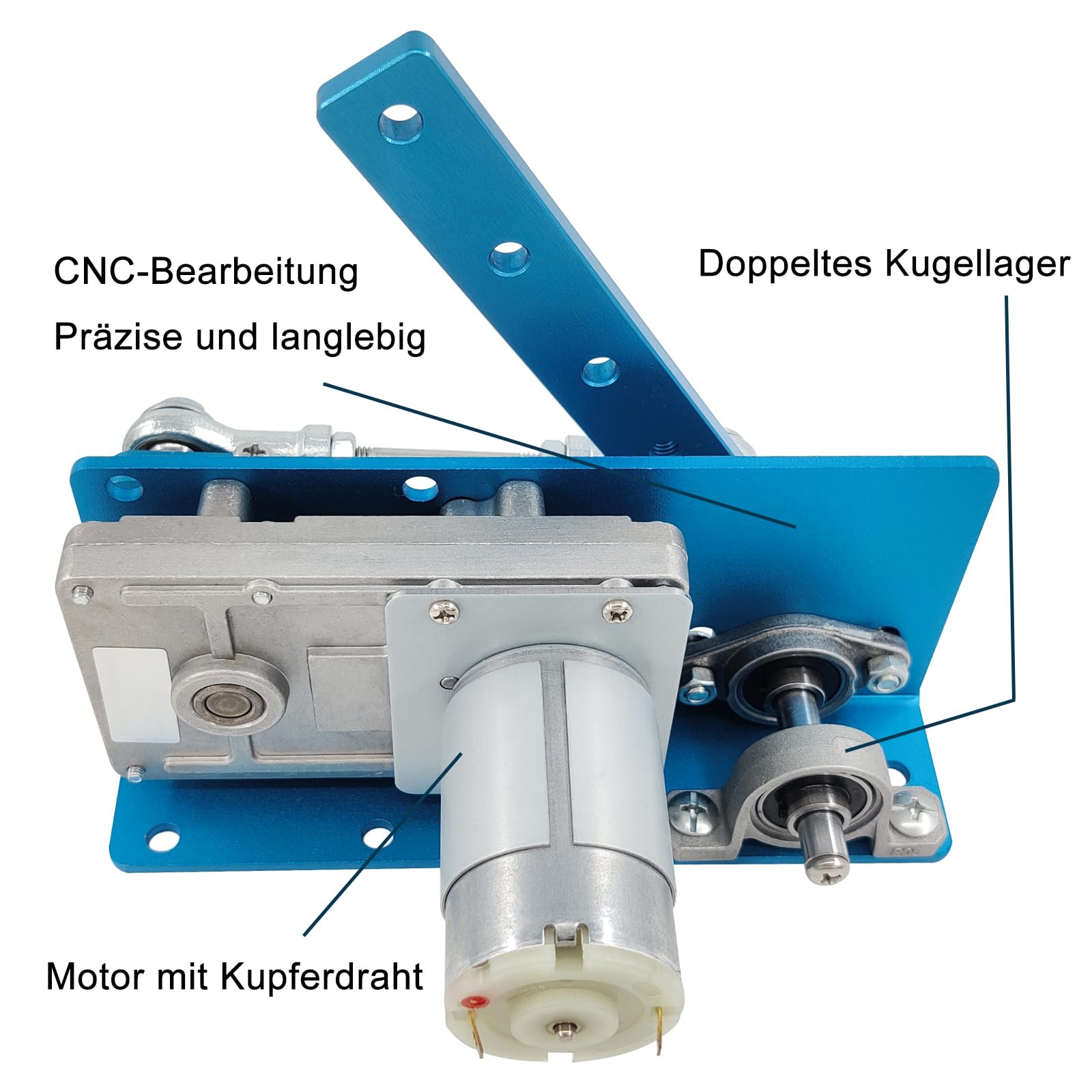 DIY Design DC 24V 90rpm Hubkolben-Schaukelmotor 20-120 Grad einstellbar mit Drehzahlregler