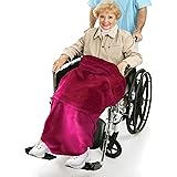 Classy+Pal+Wheelchair+Blanket+with+Pouch+for+Adults%2C+Fleece+Wrap+for+Airplane+%26+Train%2C+Packable+Nap+Travel+Accessories+%28Ruby+Red%29