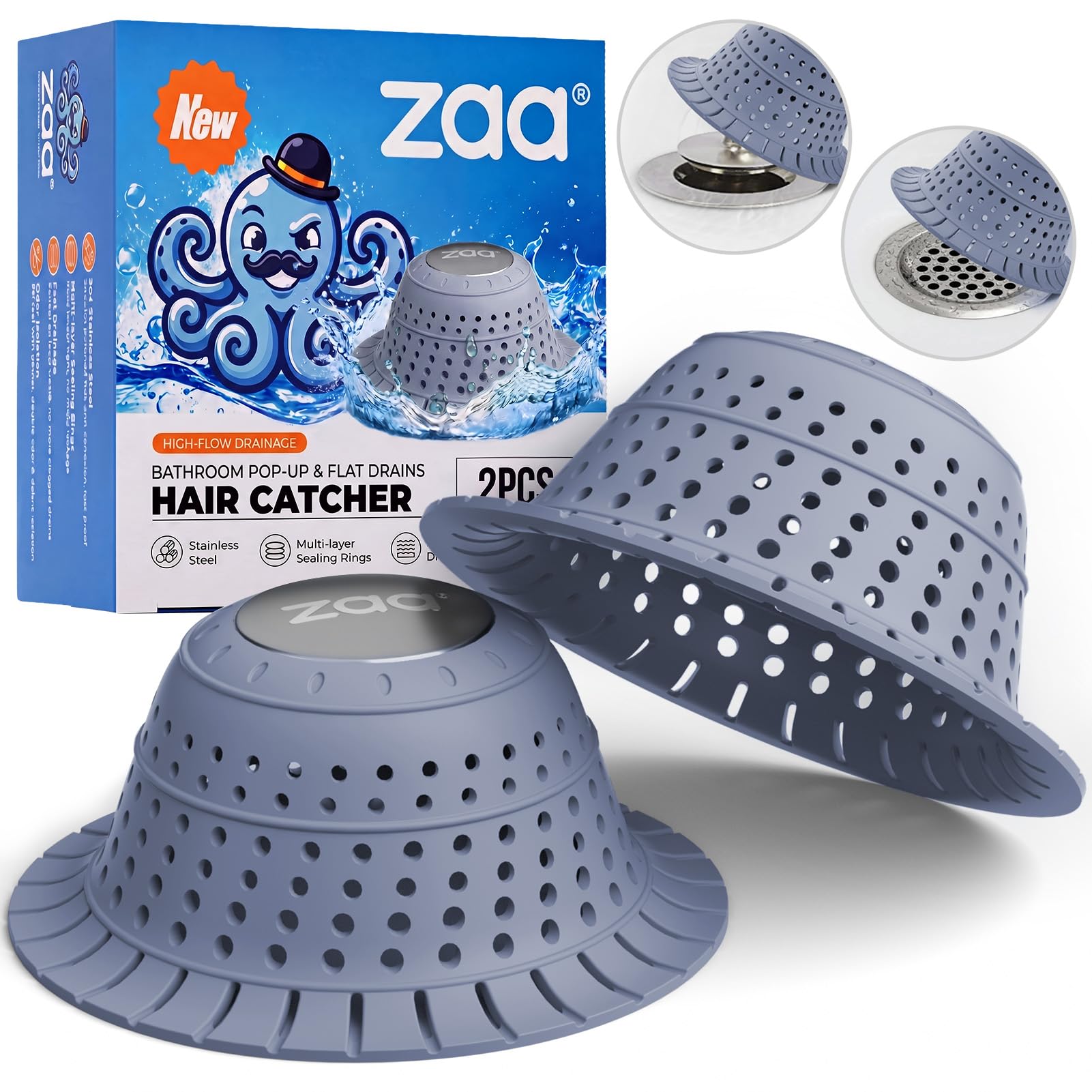 zaa Shower Drain Hair Catcher Bathtub Drain Strainer Sink Drain Protector