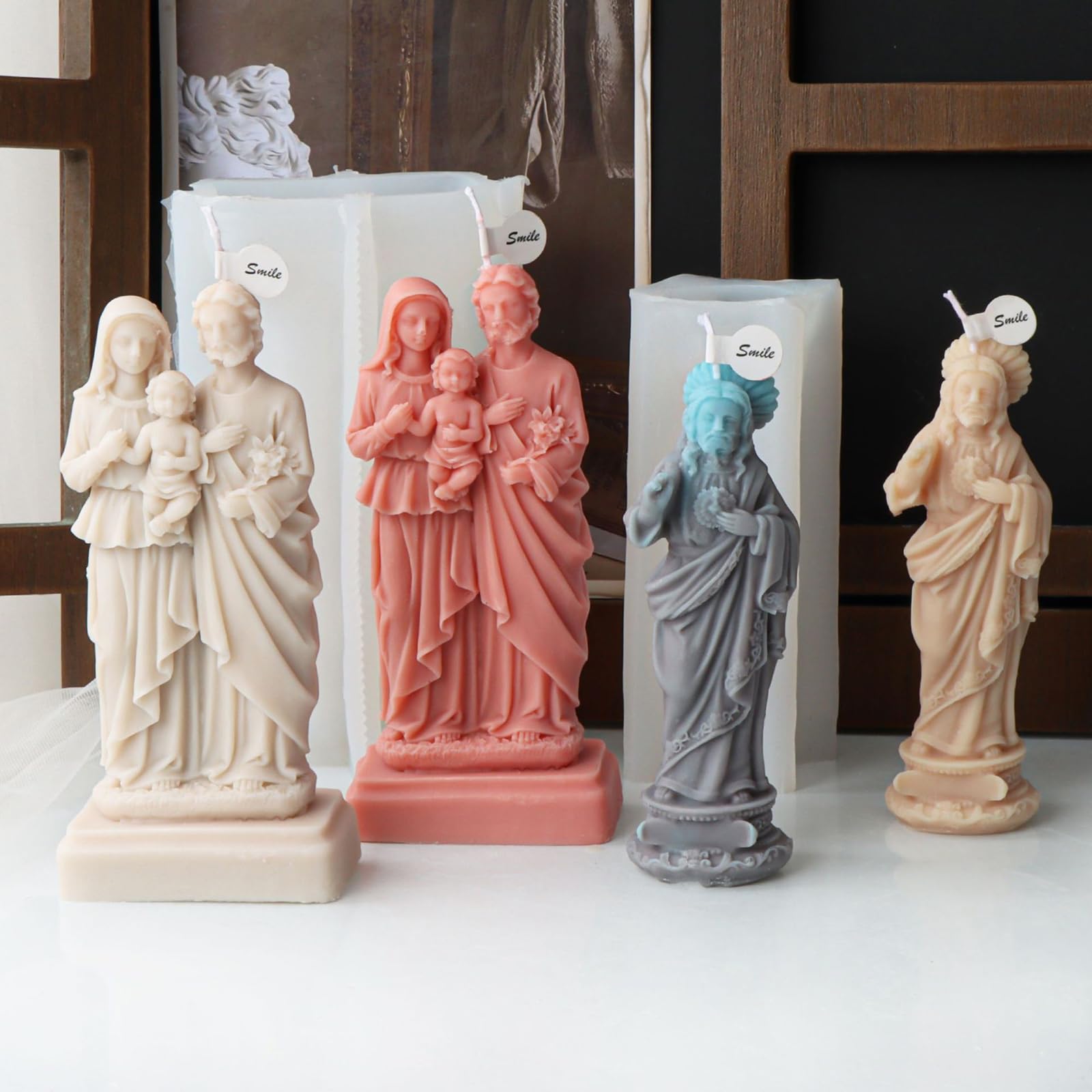 Formy silikonowe, Jezuses w kształcie silikonu 3D Jesuses narzędzie do robienia żywicy gipsowej dekoracje domowe