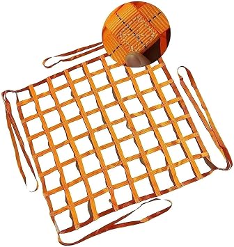 Cargo Hoisting Lifting Nets, Durable Elastic Cargo Net, Tear-Resistant Nylon Cargo Netting, Cargo Hoisting Lifting Net Polyester Multiple Sizes3 X 3M/Mesh 15cm/Load 2.5t