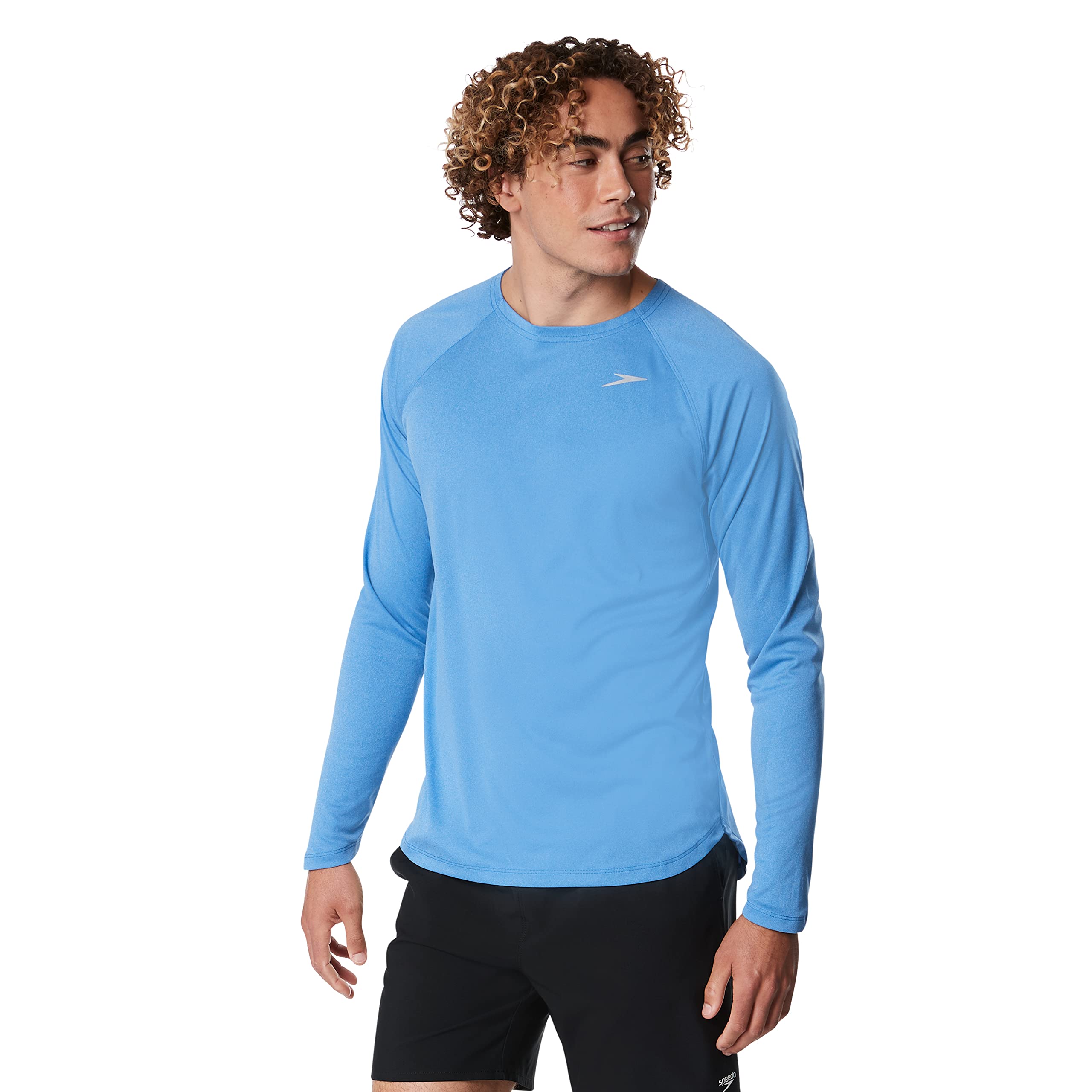 Speedo Mens Uv Swim Shirt Long Sleeve Fitness Rashguard