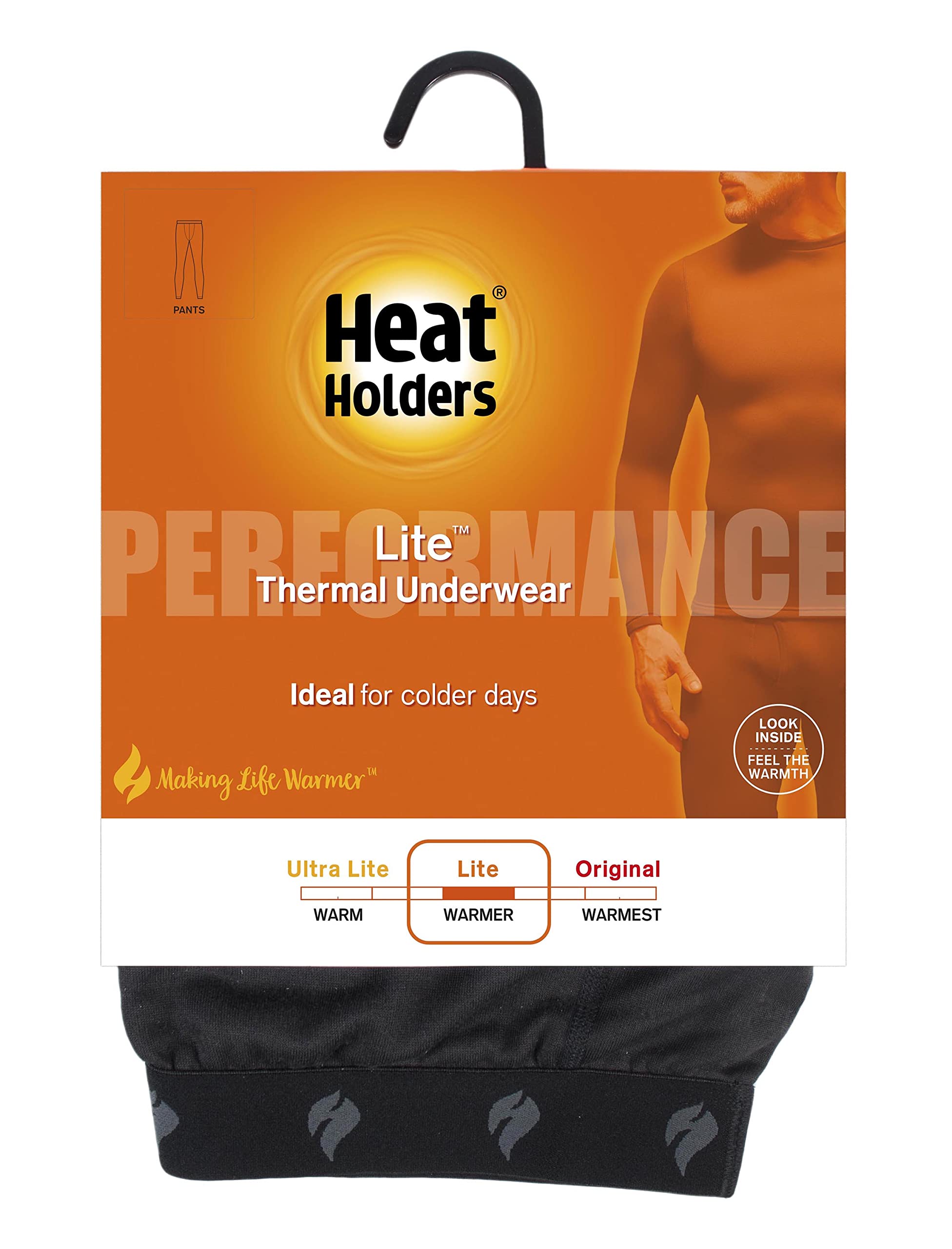 HEAT HOLDERS - Mens Winter Warm Thermal Long John Bottoms | Fleece Lined (L, X-Warm - Lite)