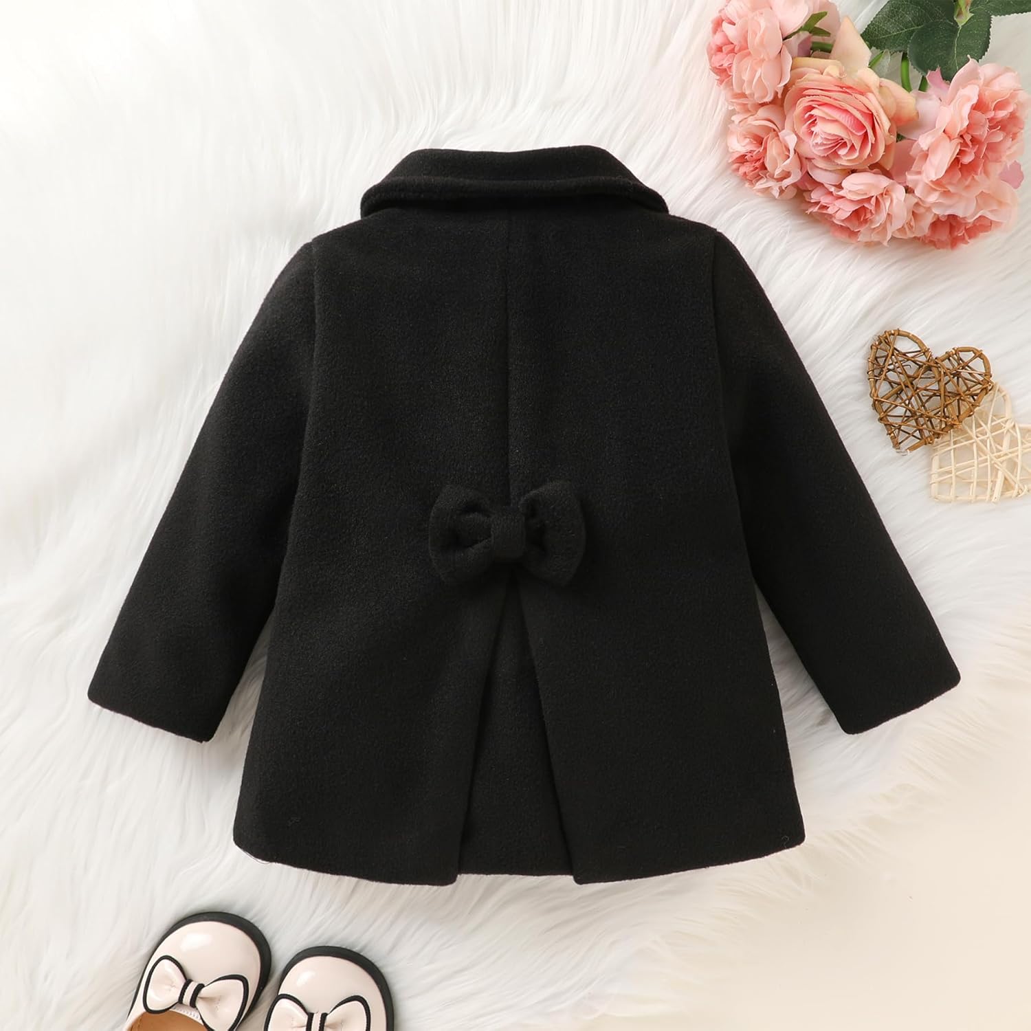 JEELLIGULAR Toddler Baby Girl Coats Kids Cloak Button Warm Thick Jacket Clothes Baby Fall Winter Outwear Clothes Set - Image 3