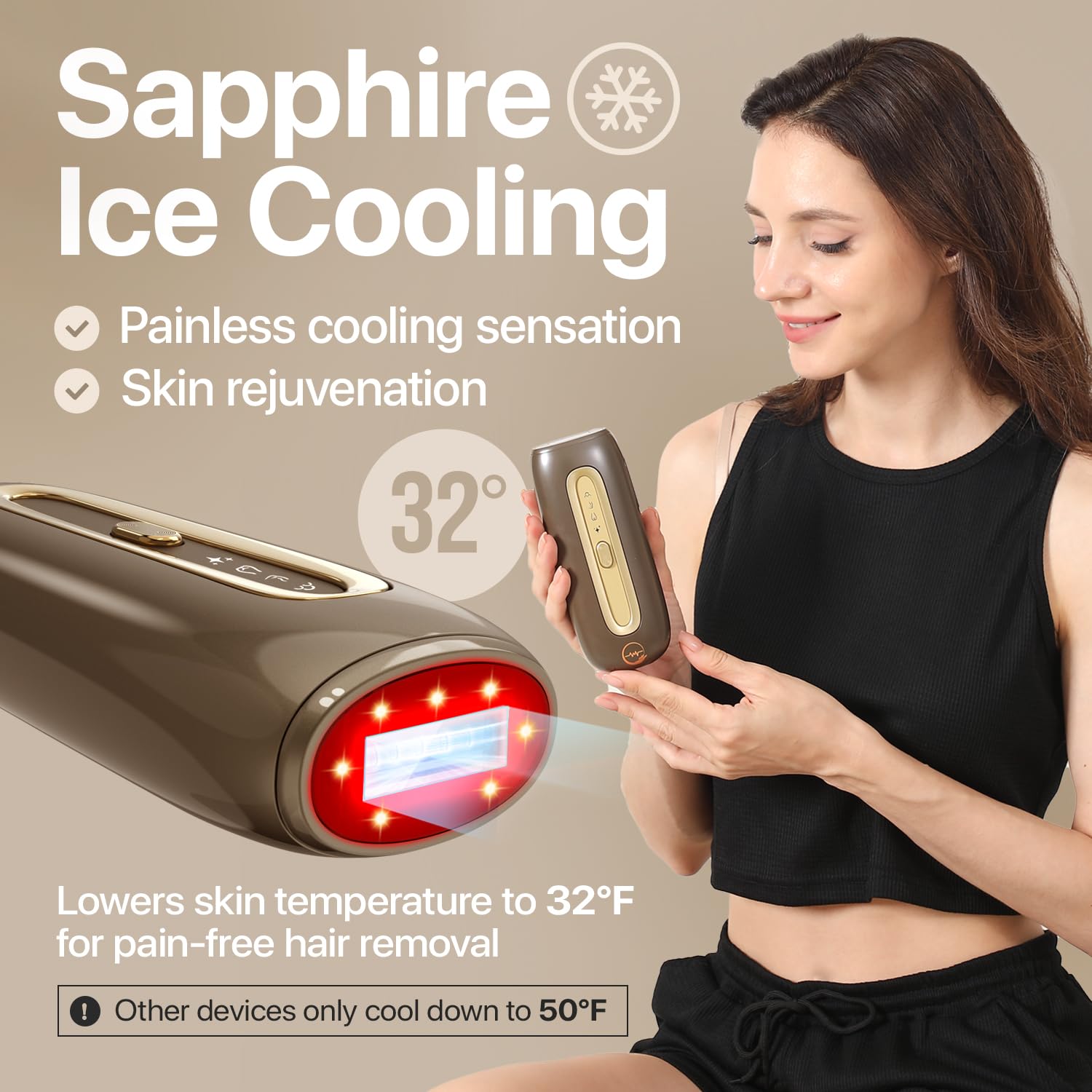 Amazon.com: Painless Sapphire Ice Cooling IPL Laser Hair Removal