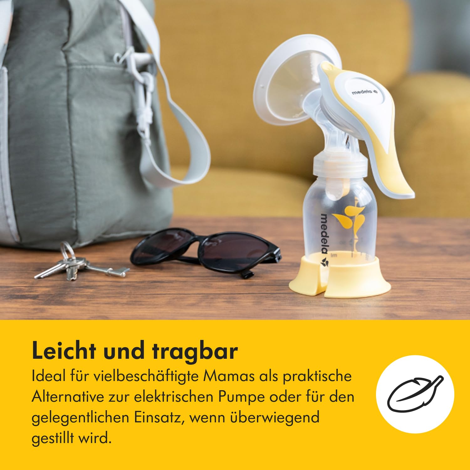 Medela Harmony Handmilchpumpe – Kompaktes Schweizer Design – Manuelle Milchpumpe mit PersonaFit Flex Brusthauben und 2-Phase-Expression-Technologie