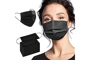 Face Mask 100PCS Adult Black Back Masks