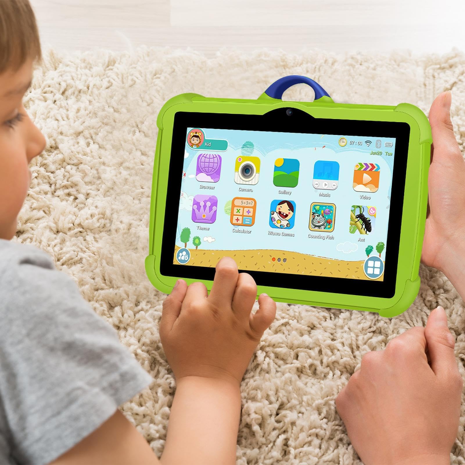 Generico Tablet Per Bambini Da 7 Pollici - Tablet Android7.1, +64 GB Romtablet PC | Protezione Agli Occhi A Prova Di Goccia Multiuso E All' A Prova Di, Grande Batteria Con Doppio Contro