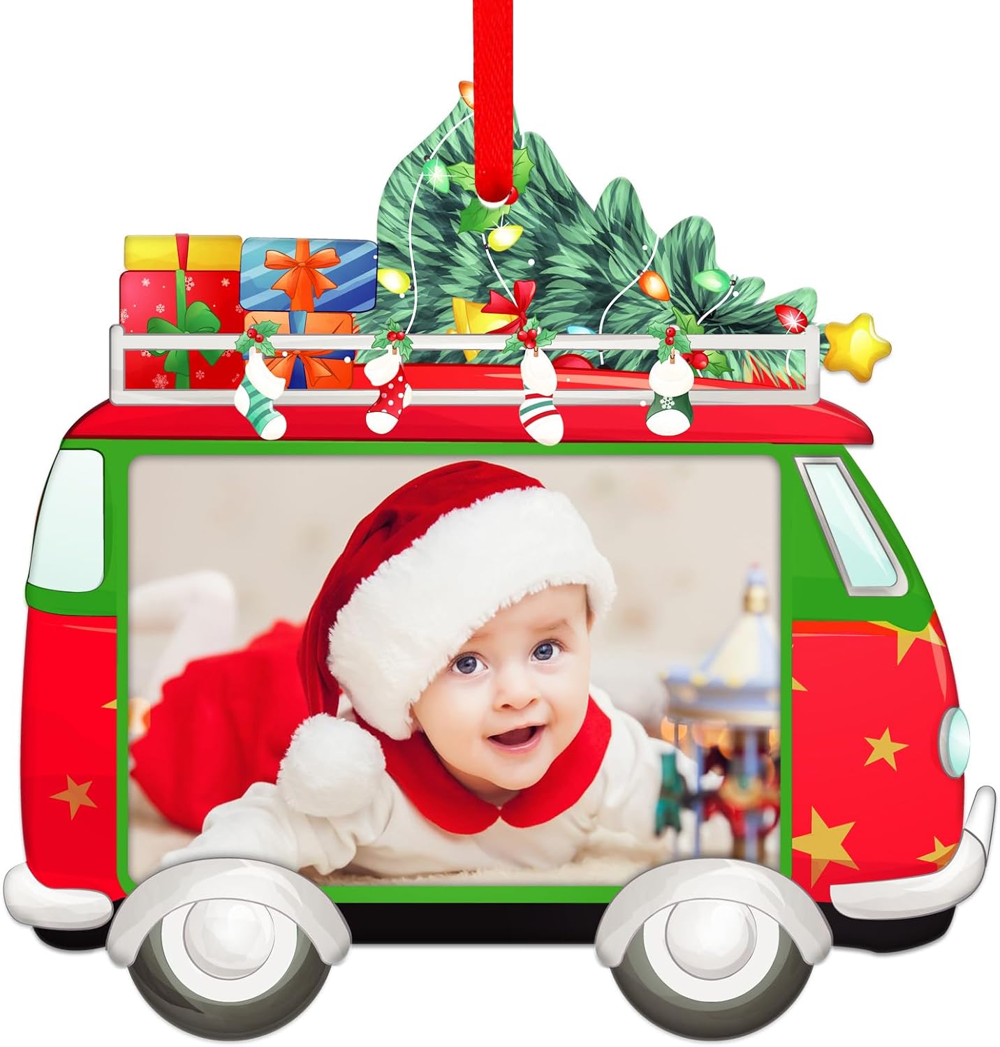 D24TIME Babys First Christmas Picture Frame Ornaments 2023