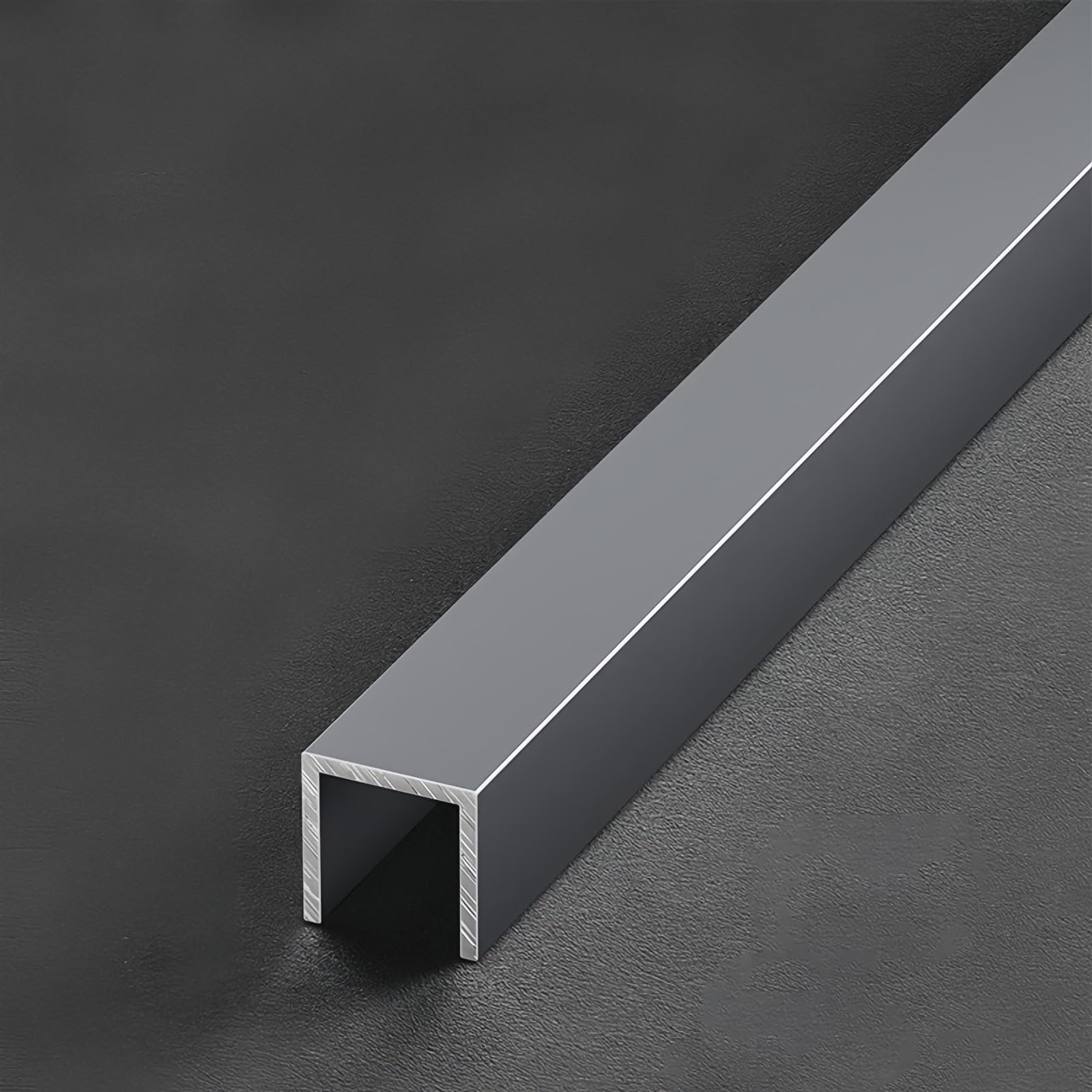 Coayuou Edge Trim 100cm* 3 Pcs Metal Edge Protector Aluminium Channel U Profile Perfect For Protecting And Decorating Edges Of Countertops, Shelves, And More Rust-Resistant(Grey,10 * 60mm)
