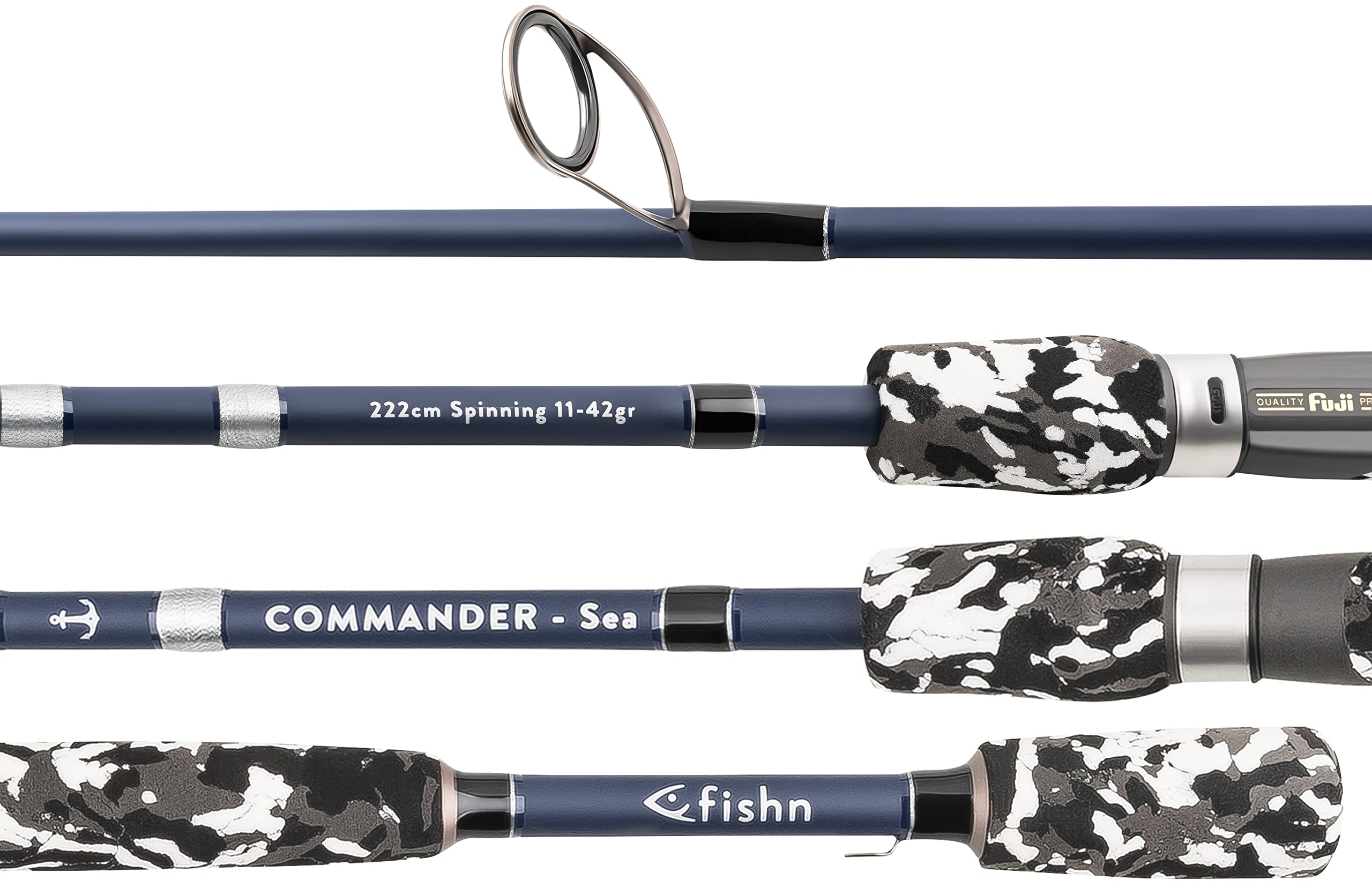 FISHN Wędka wędkarska z Fuji® Heavy Duty Real Seat - wędka spinningowa - wędka spinningowa - wędka wtykowa - bezpośrednie przenoszenie siły podczas łowienia ryb drapieżnych