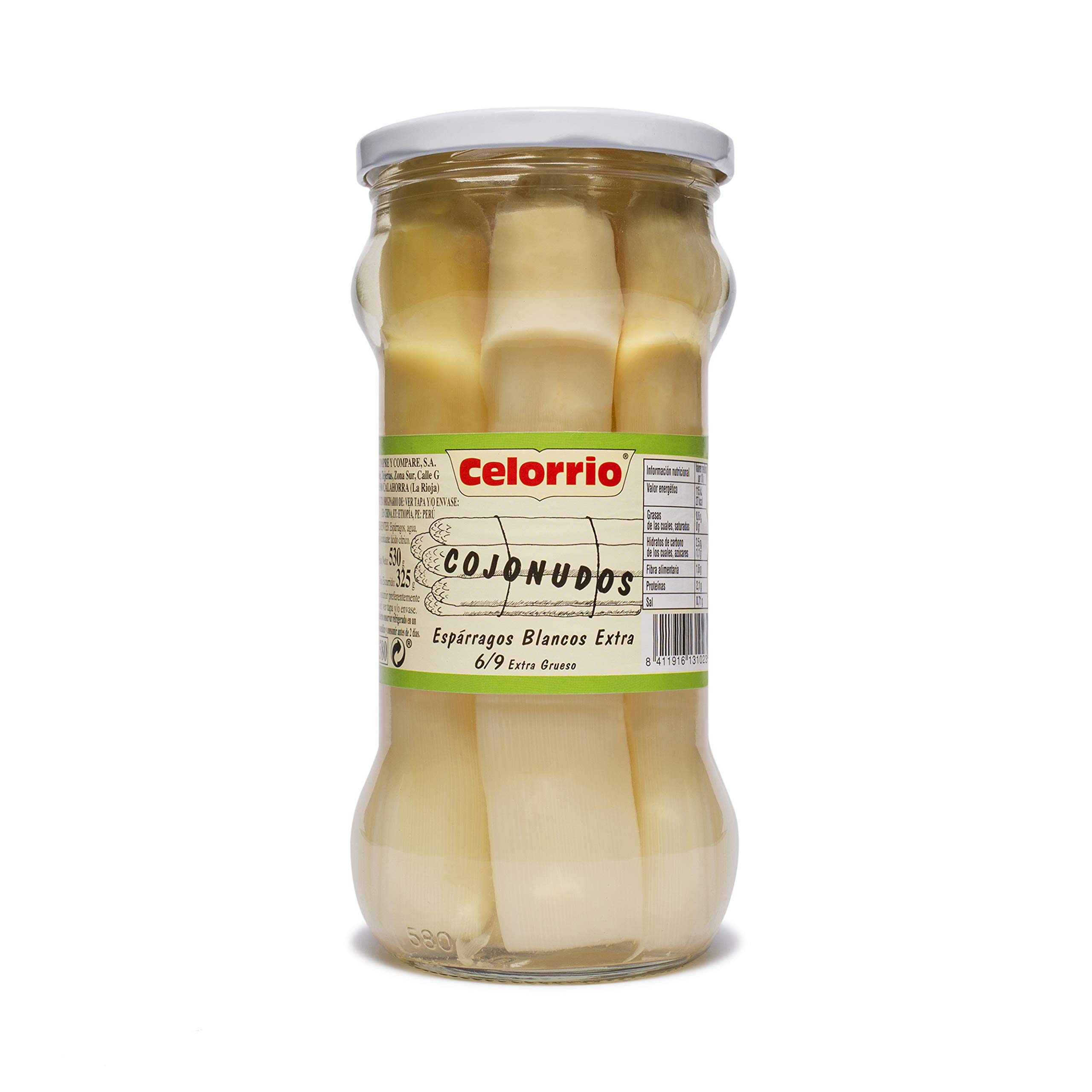 CELORRIO Espárragos "Cojonudos" 6/9 - Paquete de 12 x 530 gr Total: 6360 gr