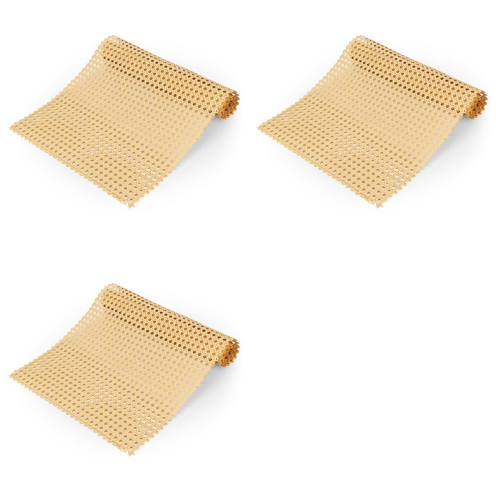 Aundhegrtt 3X Cane Webbing Rattan Roll, Viennese Wicker, Natural Rattan Wicker Furniture for Craft Projects, Home