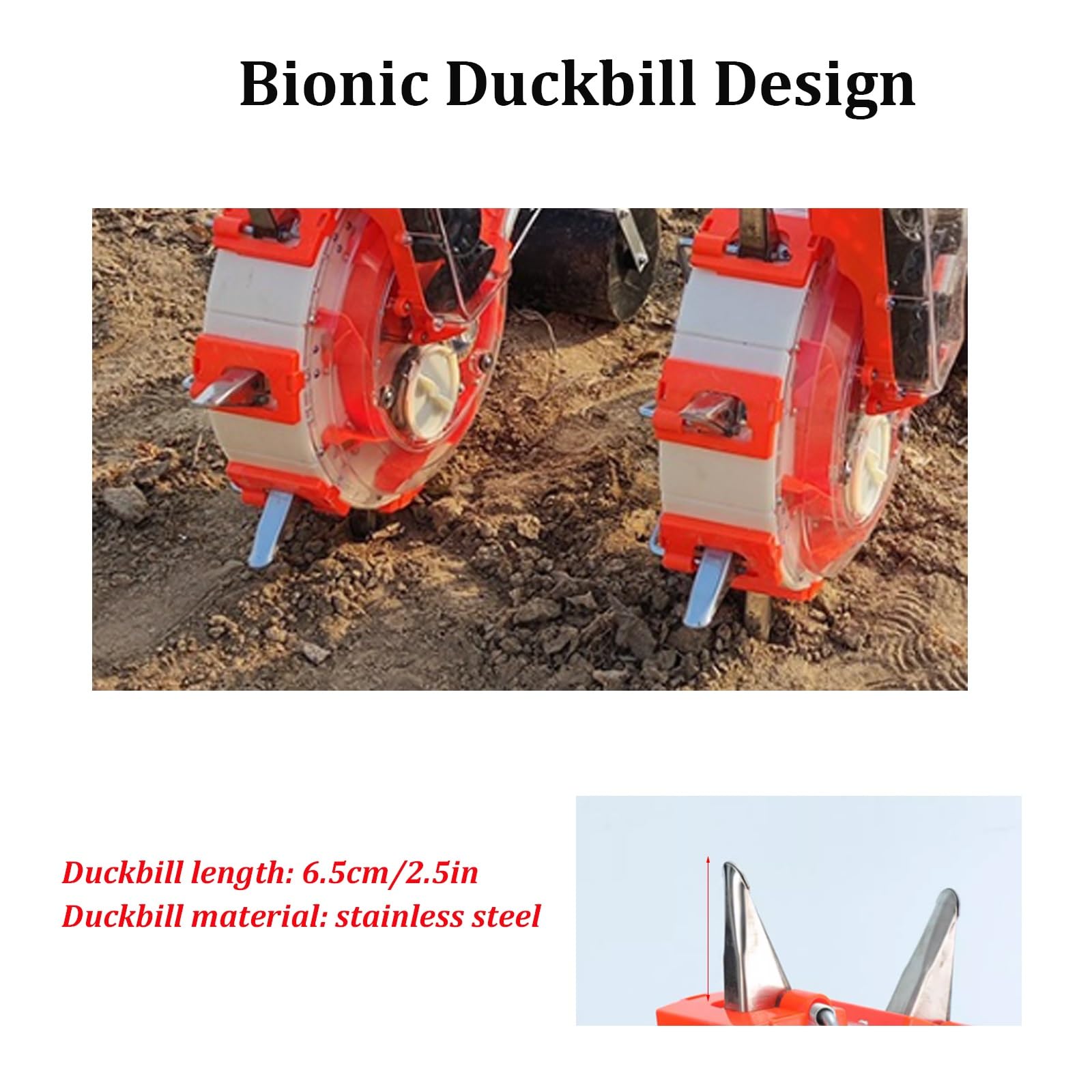 Seminatrice a Rullo Manuale, seminatrice per orto con Ruota di pressatura, spaziatura Regolabile per Semina e concimazione, per Giardino e Fattoria(7 nozzles)