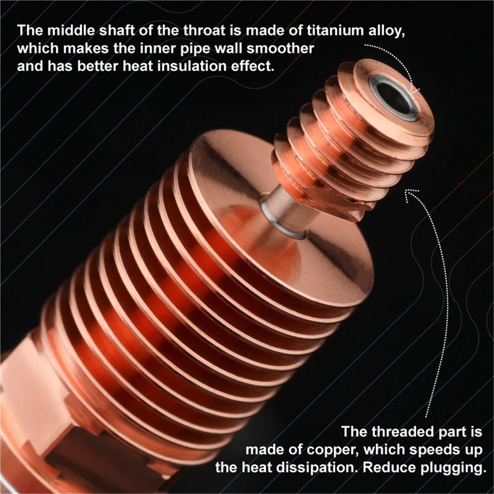 Kompatibel mit Creality Ender 3/Aquila All Metal Hotend Extruder Upgrade Kit(Set3 Copper,None)