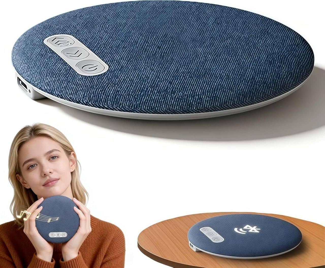 Sleeping Speaker Under Pillow, Portable Wireless Bluetooth Pillow Speaker, Ultra Thin Audio Device for Side Sleepers, Bedtime Music, White Noise, 30/60/90 Minute Timer, USB Rechargeable-image-43