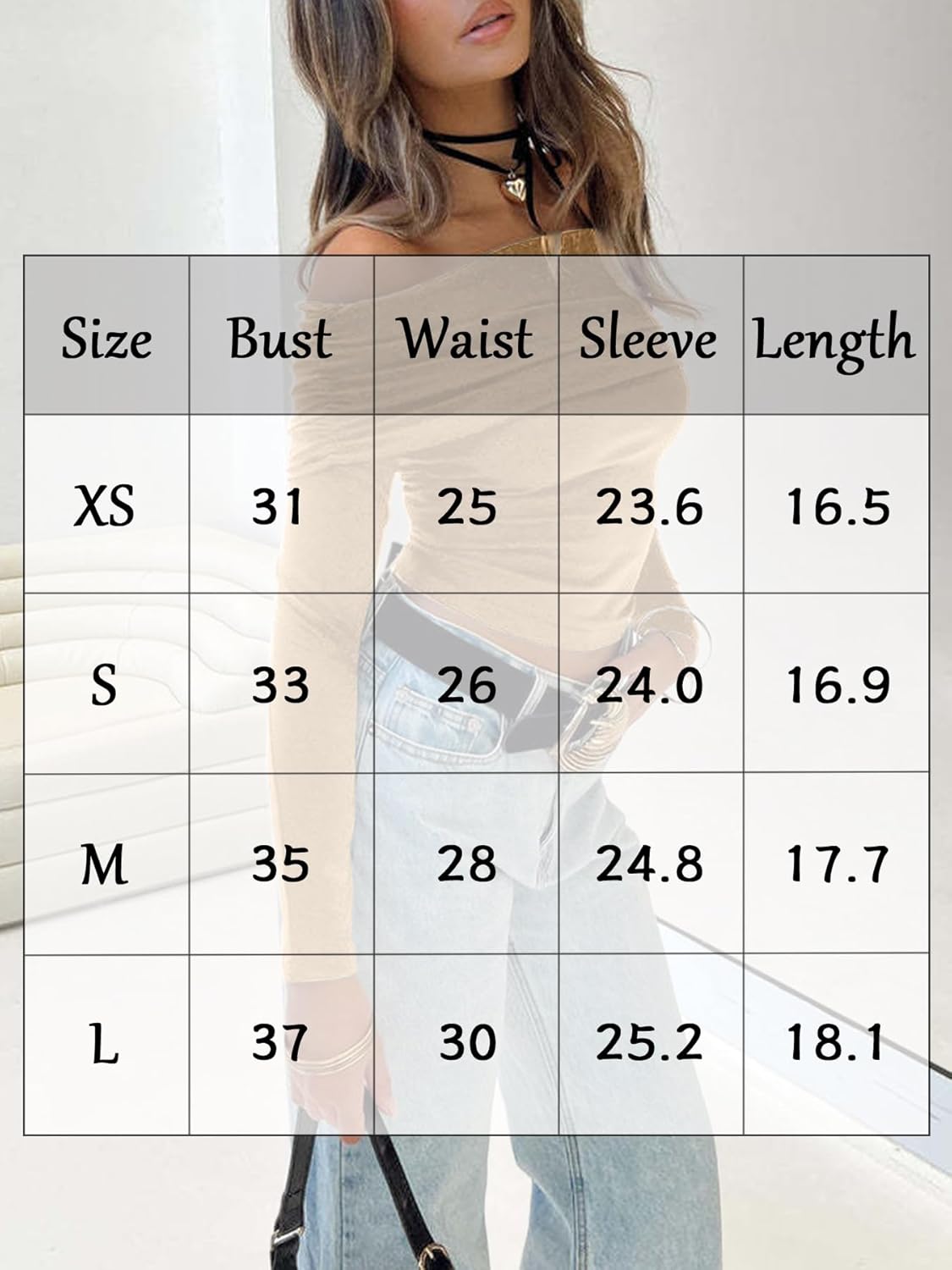 NTSWZYS Women One Off Shoulder Long Sleeve Crop Top Casual Ruched Shirt Slim Fit Y2K Going Out Tops - Image 6