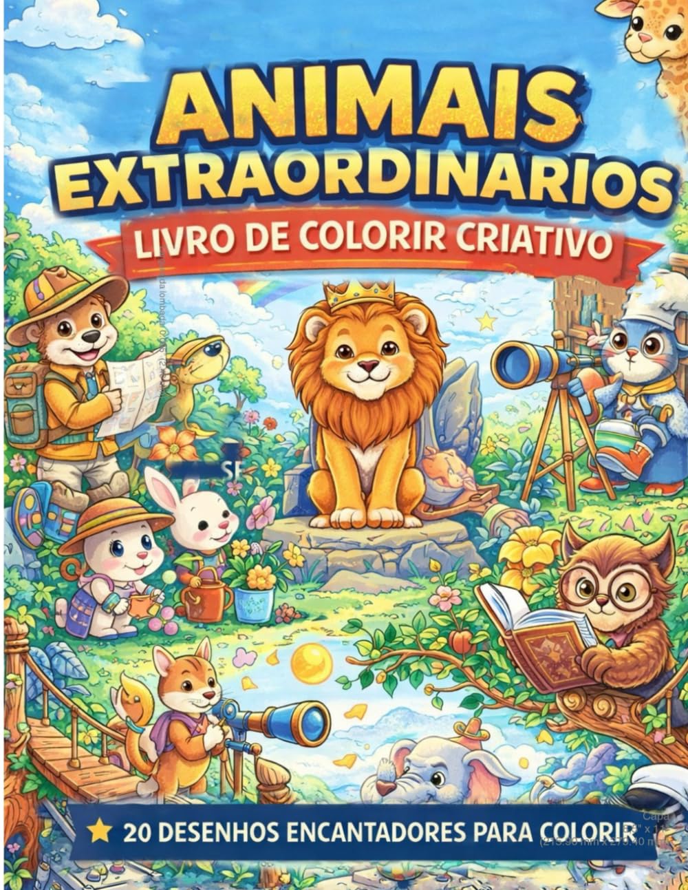 Animais Extraordinários: Livro de Colorir Infantil para Crianças de 5 a 8 Anos
