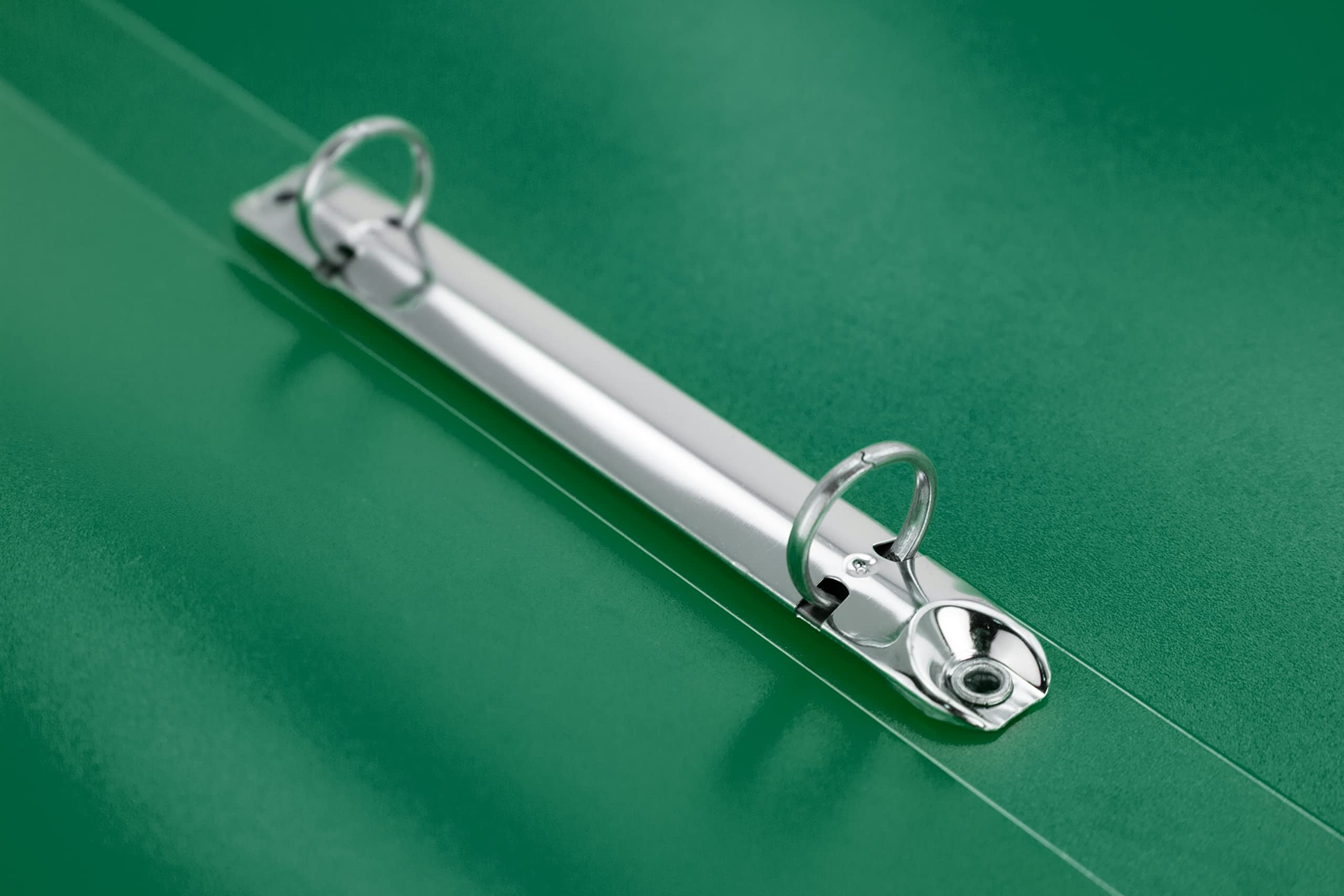 Kangaro Ring Binder, Format A4, 2 Rings O-Mechanism, Capacity 25 mm, Material PP, Colour Green Transparent - Image 2