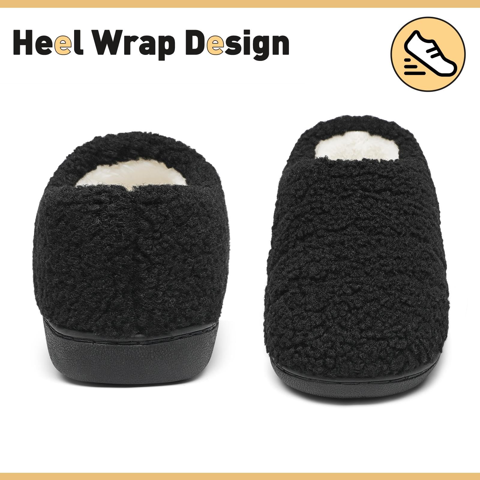 Mishansha Pantofole Inverno Calde in Memory Foam Ciabatte da Casa Comode Antiscivolo, Unisex-Adulto