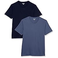 Amazon Essentials T-Shirt con Scollo a v a Maniche Corte Uomo