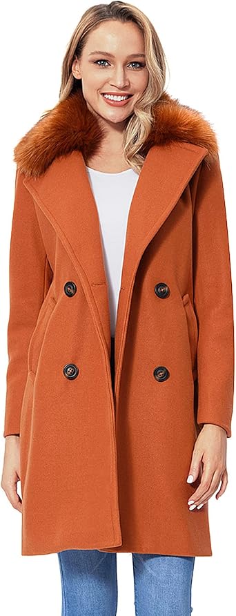 orange pea coat