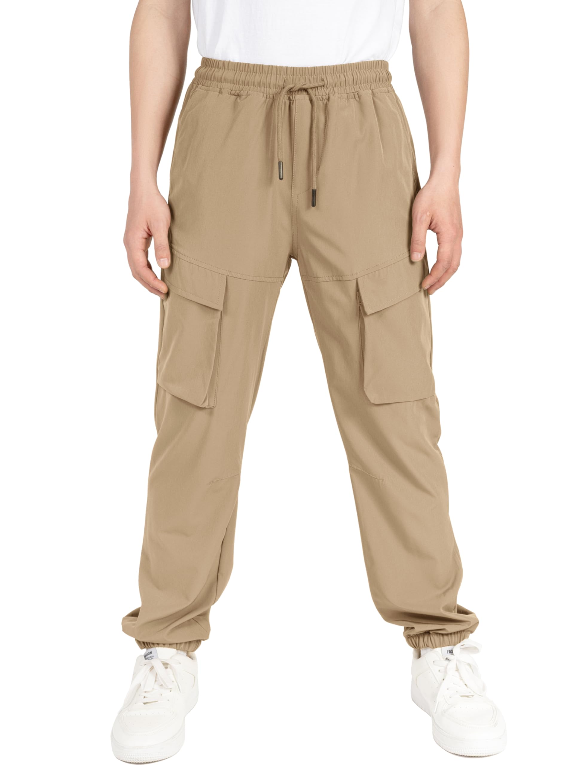 CAMLAKEE Niños Carga Joggers Pantalones Casual Impermeable Empujoncito Pantalone con Cordón