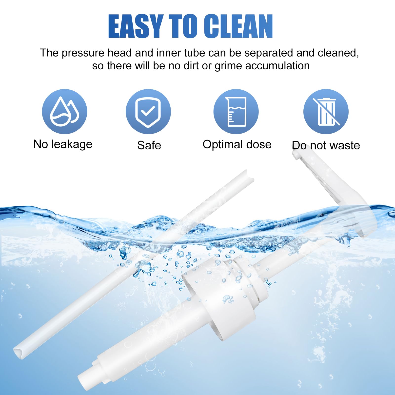 Pompa dosatrice sciroppo, set di 2 distributori di pompa, riutilizzabili per brocche di vetro o bottiglie di plastica, compatibile con 1 l monin sciroppo pompa, 10 ml