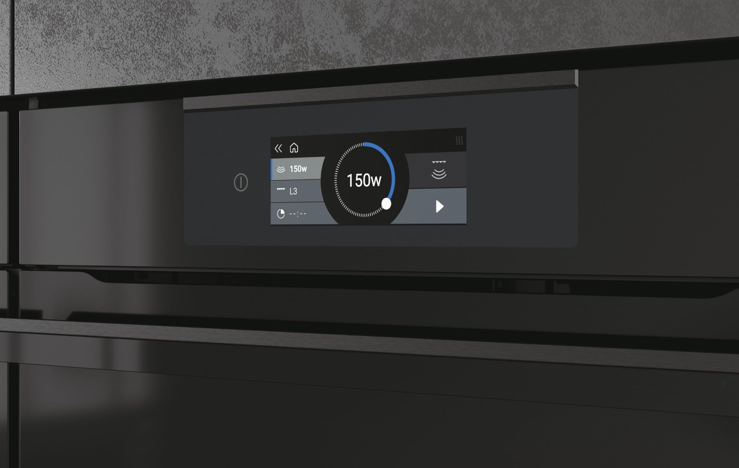 Haier I-TOUCH SERIE 6 HWO45NB6T0B2/DE/Einbaumikrowelle mit Heißluft und Grill/Nische 45 cm/Touch-Bedienung mit TFT / 12 Programme/Mikrowelle 900 Watt/Grill 1.530 Watt/Volumen 34 l