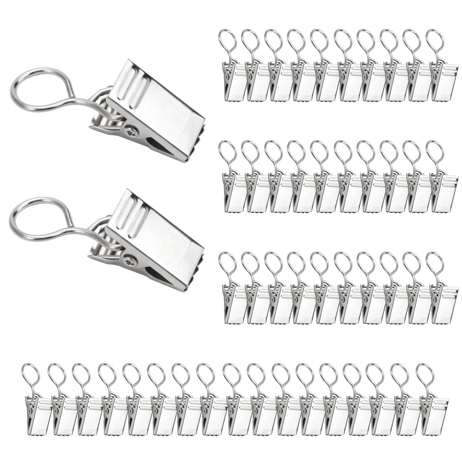 100 Pièces Pinces À Rideaux, Clips De Rideaux Acier
