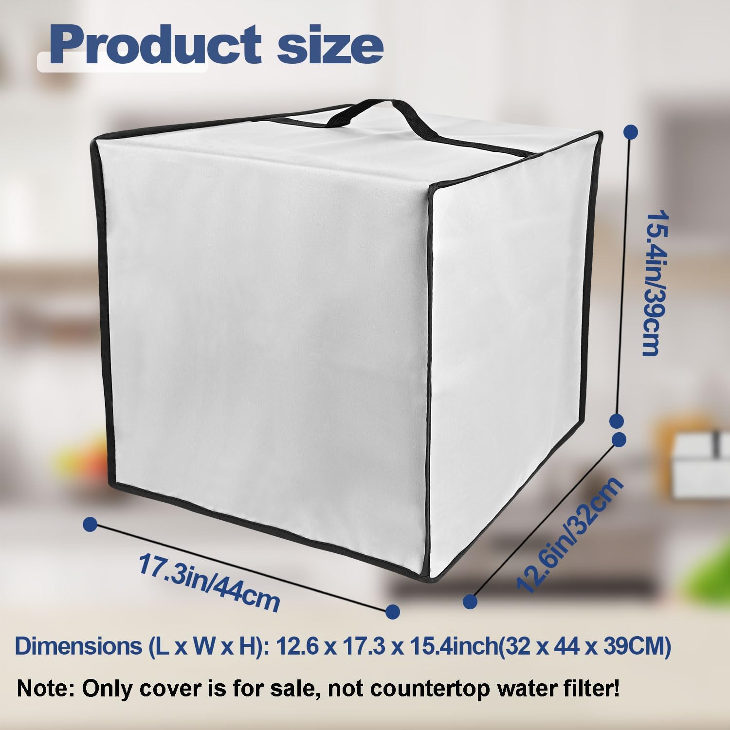 Dust Cover for Bluevua Water Filter Heavy Duty Waterproof Dustproof Stain-Resistant Countertop Water Filter Dust Cover Case for Bluevua RO100ROPOT-UV Countertop Water Filter (Silver)