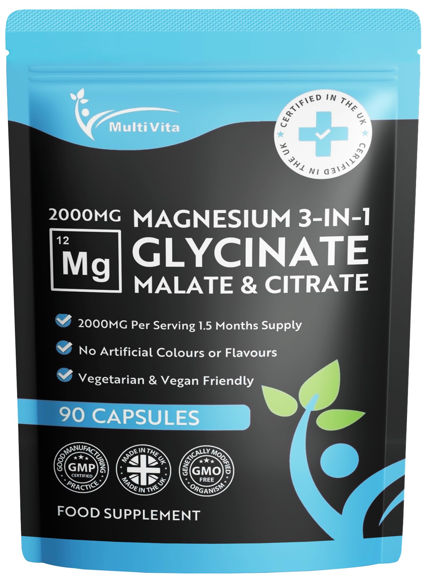 MAGduo Magnesium Bisglycinate And Citrate Blend 60 Capsules – Healthy - View #9