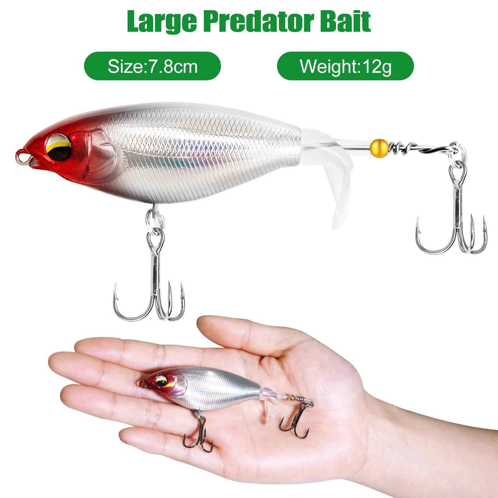 Wobler przynęta na szczupaki, szczupaki, 9,2 cm, 12 g, 5 sztuk przynęt na ryby górne wody, pływające przynęty na sumy basowe, szczupaki, bigbait, przynęta na szczupaki, przynęta Big Bait do łowienia