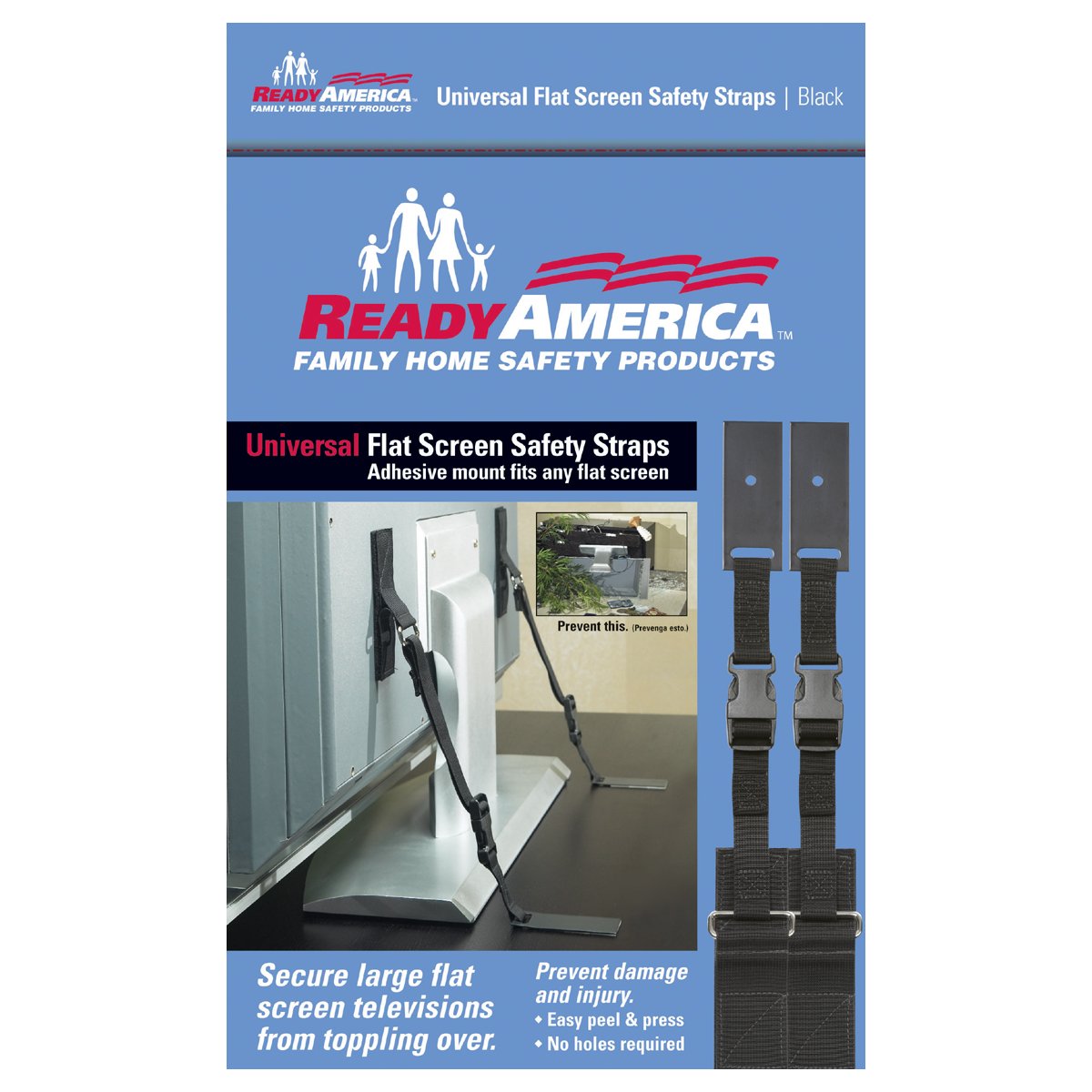 Ready America 4521 Universal Flat Screen Safety Straps , Black-image-8