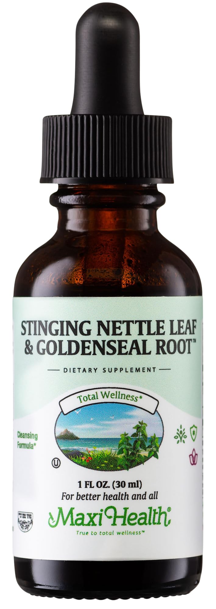Maxi Health Stinging Nettle Leaf and Goldenseal Root Blend - Alcohol Free Tincture with Organic Nettle Leaf (Urtica Dioica) - Urinary Health, Kidney Support - Nettle Extract Liquid Drops, 1 fl Ounce