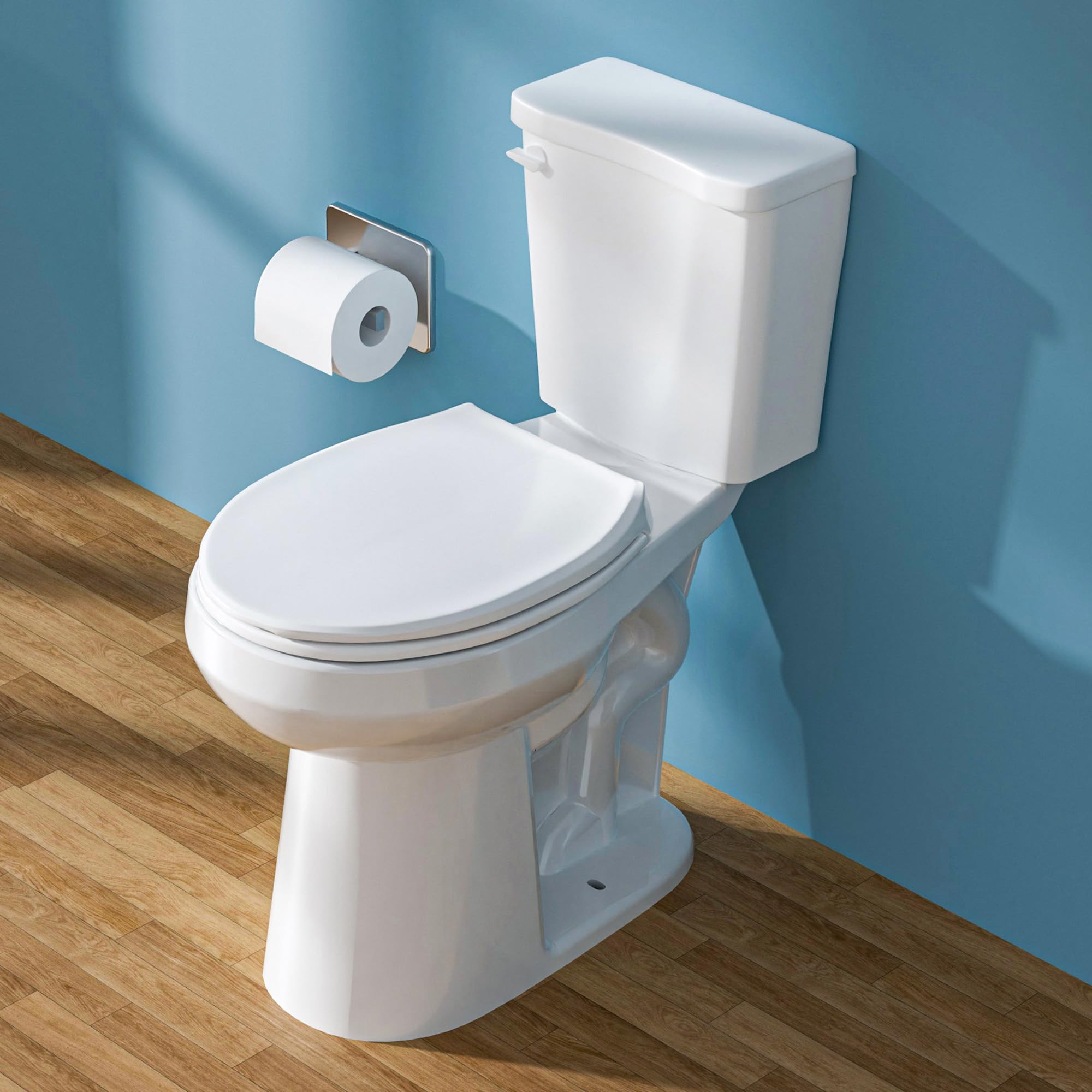 19 Inch ADA Compact Tall Toilet for Seniors 1.28 GPF White