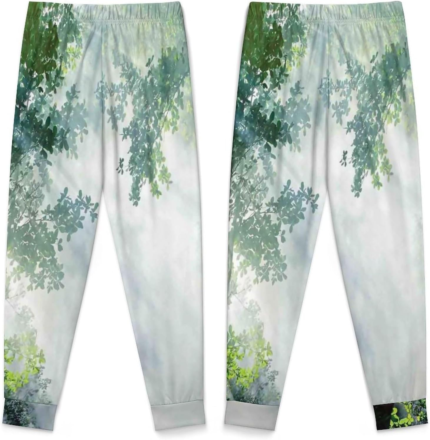 [mAnFcHiA] キッズ パジャマ 上下セット 木々の影 林間 光線 木漏れ日 夢幻の森 長袖 子供服 長袖パジャマ 肌に優しい