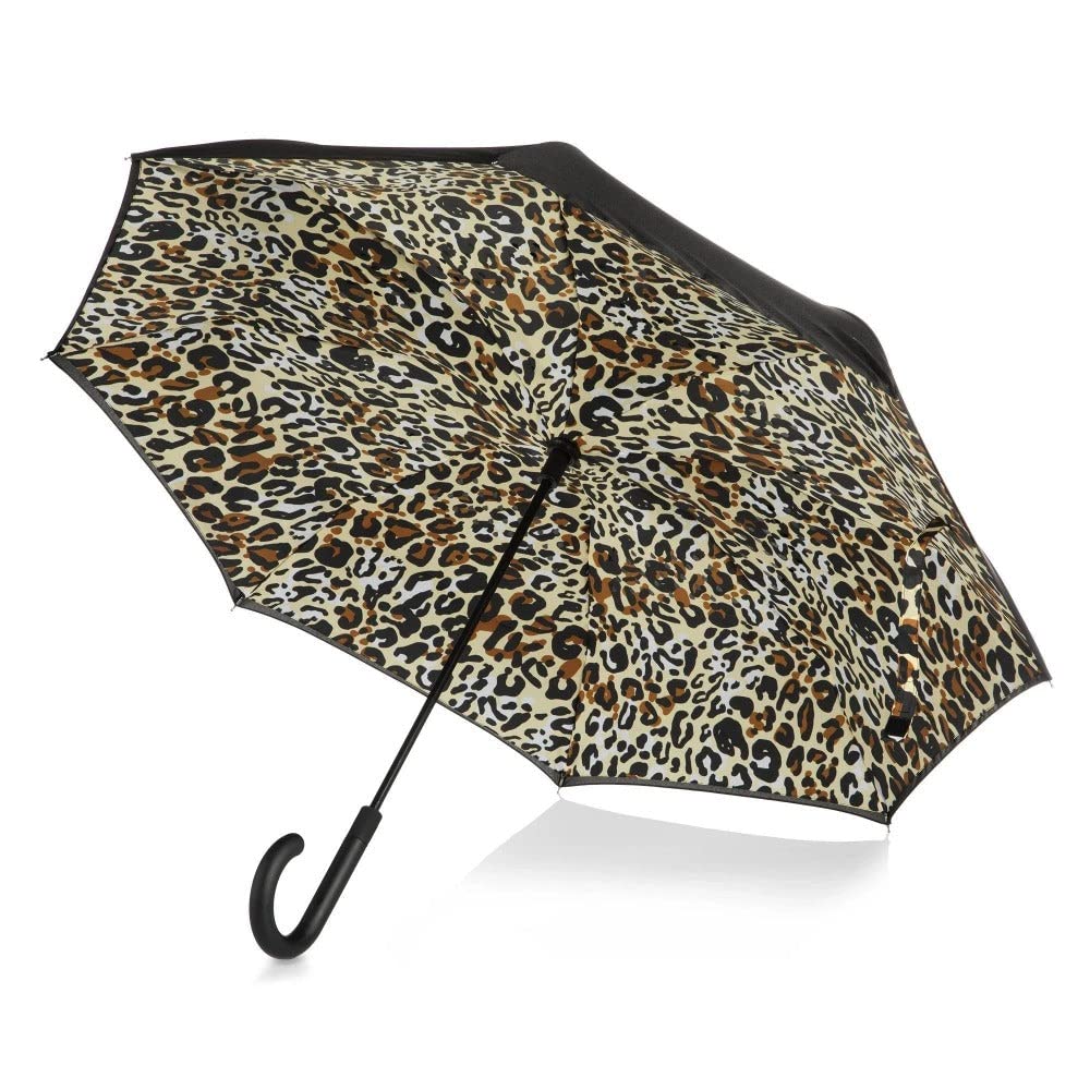 InBrella Reverse Close Umbrella One Size Honey Leopard