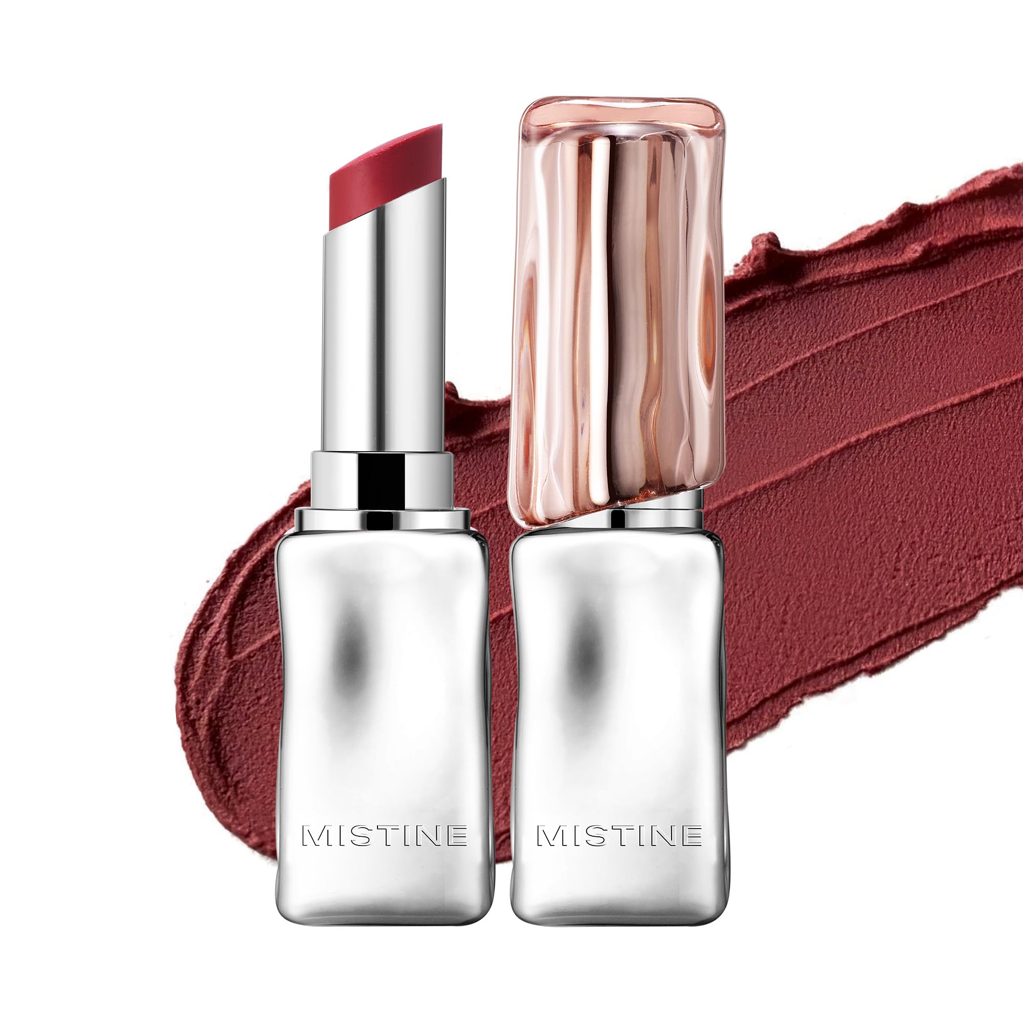 Mistine Lipstick Thai Latte Sheer Creamy Rouge Velevt Matte Finish Lipstick for Women Non-sticky C05 Amber Iceland 0.12 fl oz 1 Count