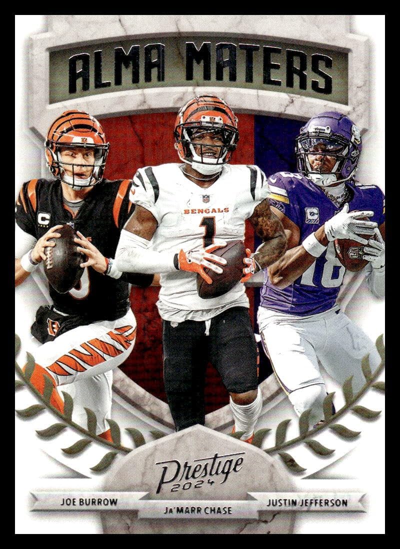 2024 Panini Prestige Alma Maters #23 Ja'Marr Chase/Joe Burrow/Justin Jefferson NM-MT Football Trading Card Thumbnail