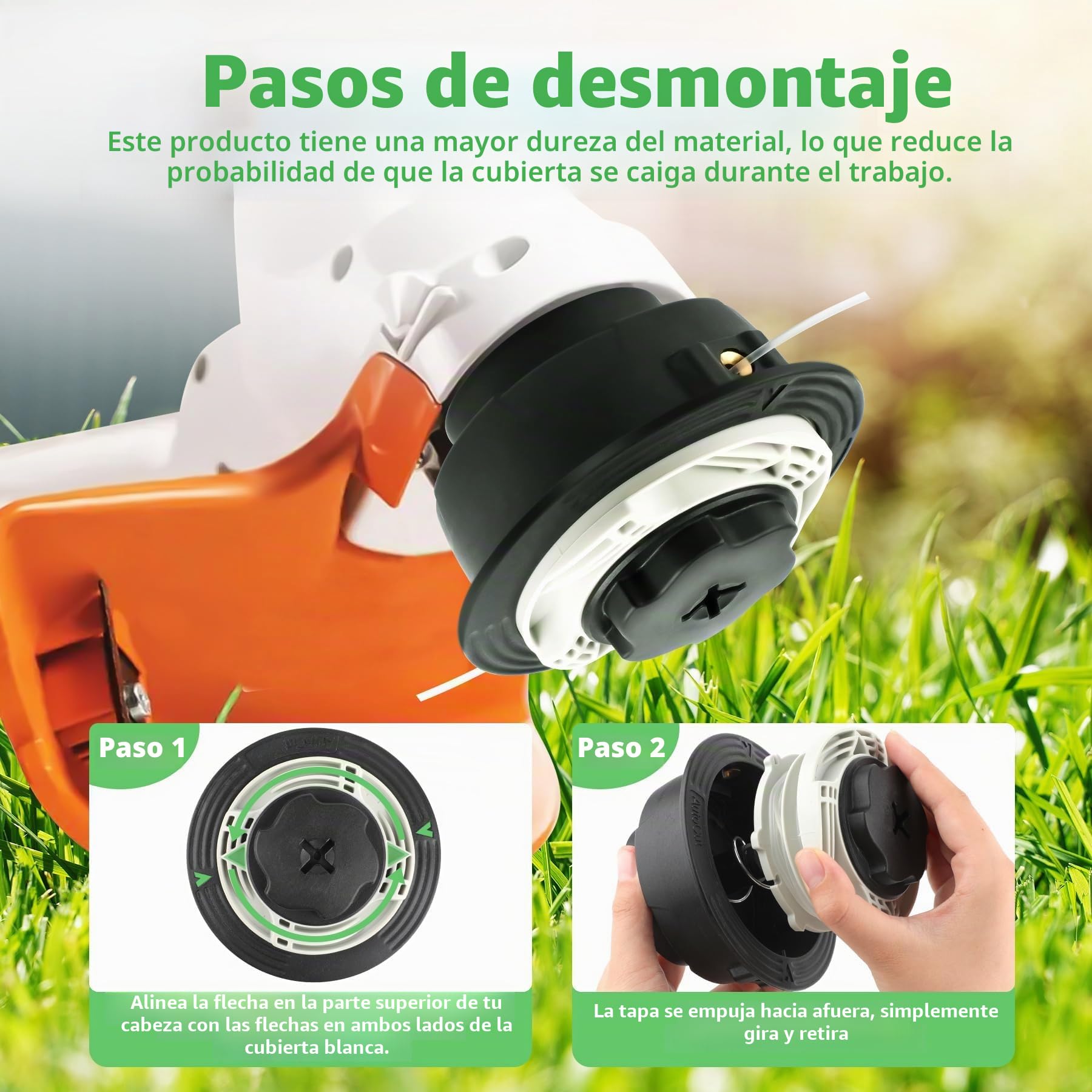 Forever Speed Cabezal de Desbrozadora para AutoCut C6-2,Cabezal de Corte para Stihl FS45, FS46, FS50(2000), FS50C, FSA60R, FSA86R, FSE60, FSE71,FSE81