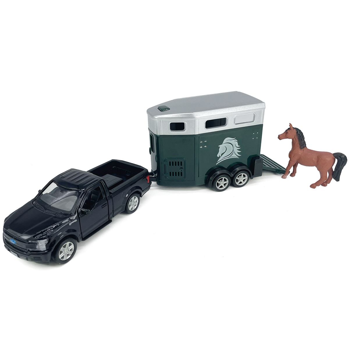 Voiture Miniature 1:36 Ford F-150 Lightning Diecast - Portes Ouvrantes - Pull Back - Gris - 2025