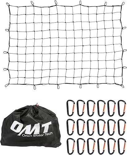 Orion Motor Tech Red de carga para remolque, 5 x 7 pies, red de carga para camión, red de remolque utilitaria, 10 x 14 pies, tamaño máximo elástico,